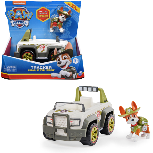 Personaggio Spin Master 6061801 PAW PATROL Tracker con Veicolo Base