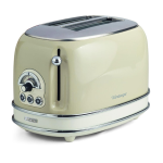 TOSTAPANE ELETTRICO ARIETE 155 TOASTER VINTAGE BEIGE 810 WATT 2 FETTE