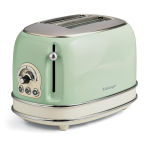 TOSTAPANE ELETTRICO ARIETE 155 TOASTER VINTAGE VERDE 810 WATT 2 FETTE