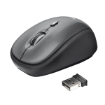 TRUST YVI WIRELESS MINI MOUSE ERGONOMICO GREY